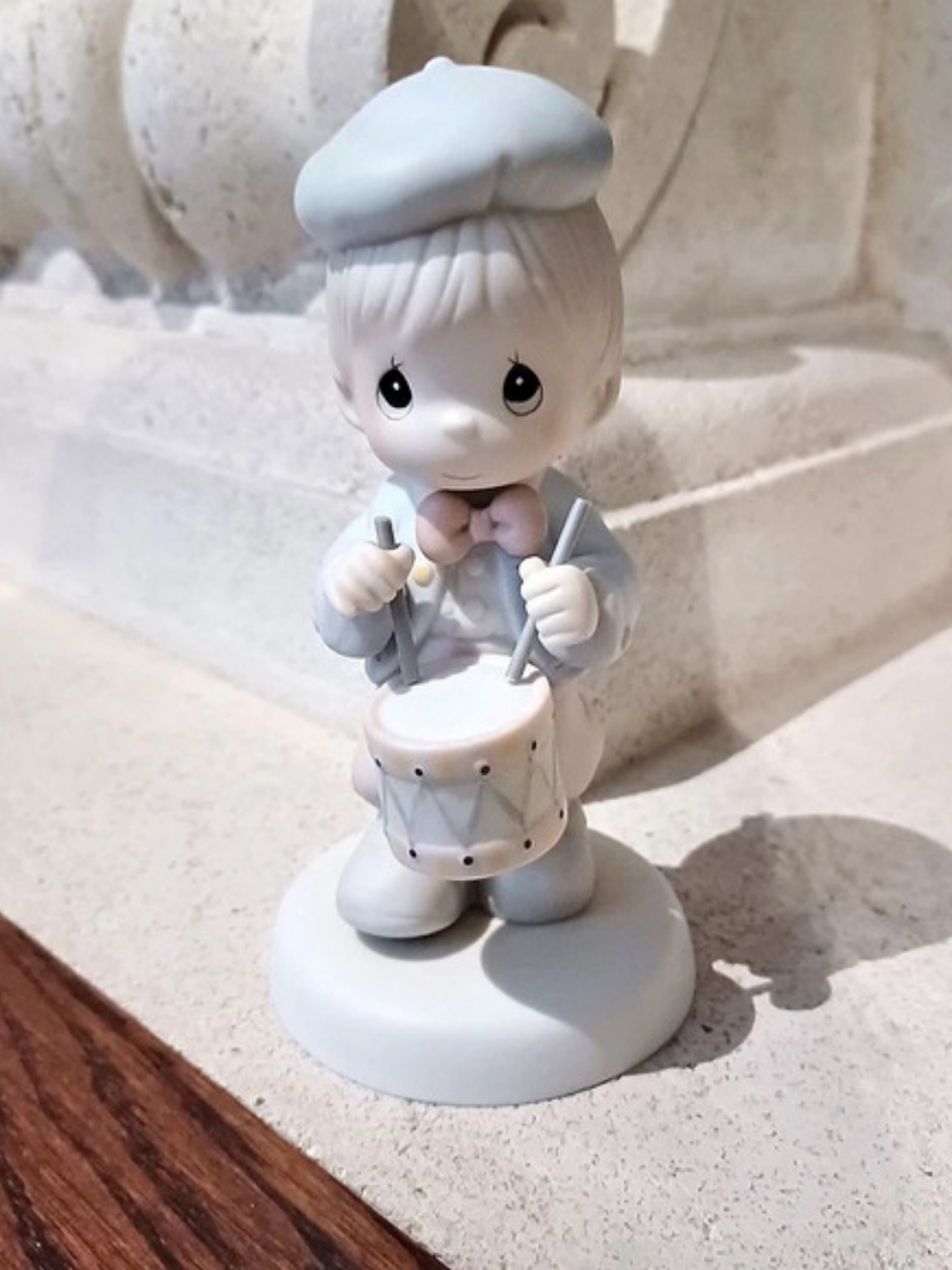 Precious Moments I'll Play My Drum For Him Figurine White